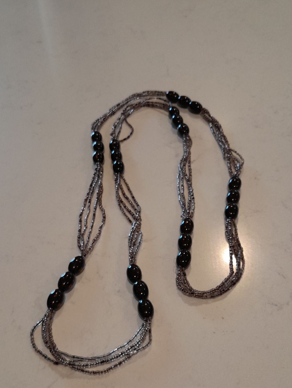 Multistrand Brown Beaded Women's Necklace